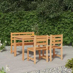 vidaXL Ensemble à manger de jardin 4 pcs Bois de teck massif pas cher