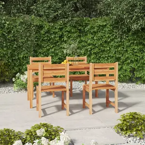 vidaXL Ensemble à manger de jardin 5pcs Bois de teck massif pas cher