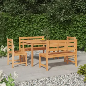 vidaXL Ensemble à manger de jardin 5pcs Bois de teck massif pas cher