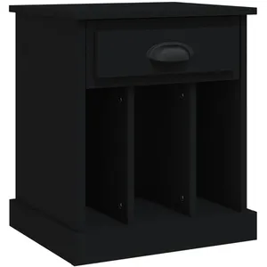 vidaXL Table de chevet noir 43x36x50 cm pas cher