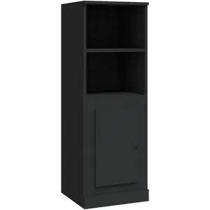 vidaXL Buffet haut noir 36x35,5x103,5 cm bois d'ingénierie pas cher