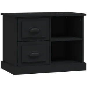 vidaXL Table de chevet noir 60x35,5x45 cm pas cher