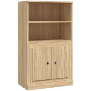 vidaXL Buffet haut chêne sonoma 60x35,5x103,5 cm bois d'ingénierie pas cher