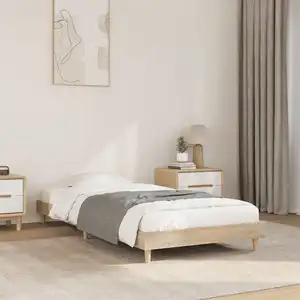 vidaXL Cadre de lit chêne sonoma 75x190 cm bois d'ingénierie pas cher