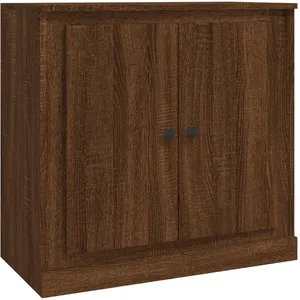 vidaXL Buffet chêne marron 70x35,5x67,5 cm Bois d'ingénierie pas cher
