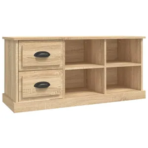 vidaXL Meuble TV chêne sonoma 102x35,5x47,5 cm bois d'ingénierie pas cher