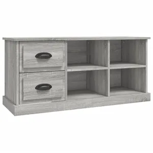 vidaXL Meuble TV sonoma gris 102x35,5x47,5 cm bois d'ingénierie pas cher