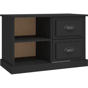 vidaXL Meuble TV noir 73x35,5x47,5 cm bois d'ingénierie pas cher