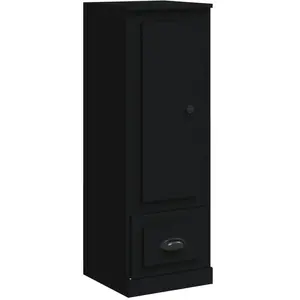 vidaXL Buffet haut noir 36x35,5x103,5 cm bois d'ingénierie pas cher