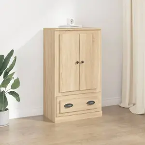 vidaXL Buffet haut chêne sonoma 60x35,5x103,5 cm bois d'ingénierie pas cher