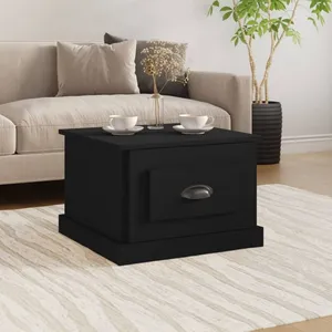 vidaXL Table basse Noir 50x50x35 cm Bois d'ingénierie pas cher