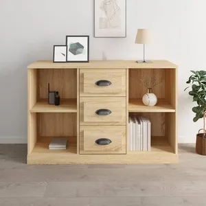 vidaXL Buffet chêne sonoma 104,5x35,5x67,5 cm bois d'ingénierie pas cher