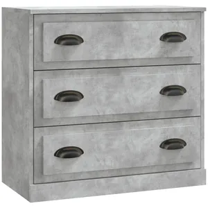 vidaXL Buffet gris béton 70x35,5x67,5 cm bois d'ingénierie pas cher