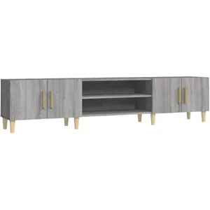 Comparateur de prix : vidaXL Meuble TV sonoma gris 180x31,5x40 cm bois d'ingénierie