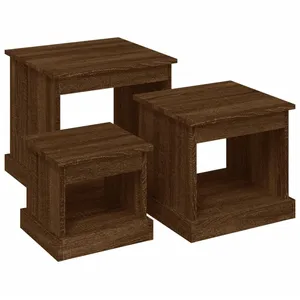 Comparateur de prix : vidaXL Tables basses 3 pcs chêne marron bois d'ingénierie