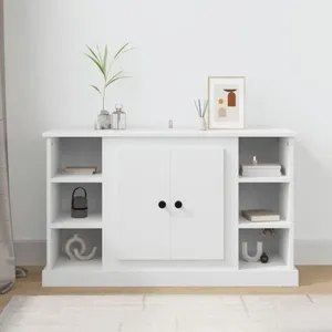 vidaXL Buffet Blanc 100x35,5x60 cm Bois d'ingénierie pas cher