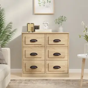 vidaXL Buffet chêne sonoma 70x35,5x67,5 cm bois d'ingénierie pas cher