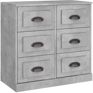 vidaXL Buffet gris béton 70x35,5x67,5 cm bois d'ingénierie pas cher