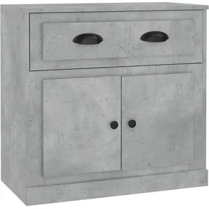 vidaXL Buffet gris béton 70x35,5x67,5 cm bois d'ingénierie pas cher