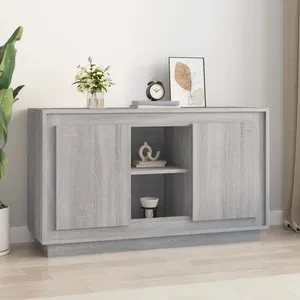 vidaXL Buffet sonoma gris 102x35x60 cm bois d'ingénierie pas cher