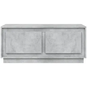 vidaXL Table basse gris béton 102x50x44 cm bois d'ingénierie pas cher