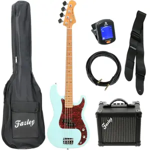 Fazley Sunset Series Piranha 4 Sky Blue pack débutant basse