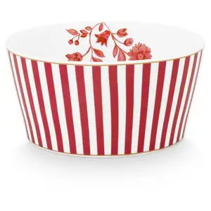 Lot de 6 Bols Royal Stripes Rose - 12cm Pip Studio pas cher
