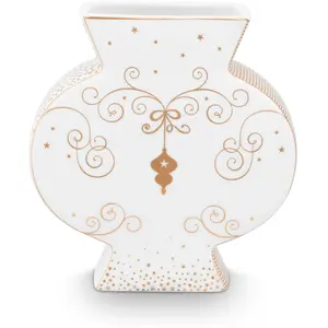 Vase plat Royal Winter White - 16,5cm Pip Studio pas cher