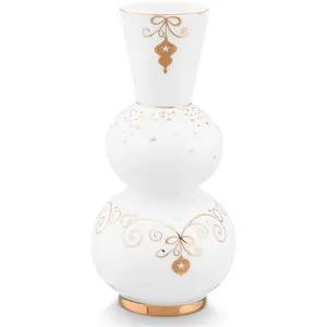 Vase rond Royal Winter White - 15cm Pip Studio pas cher