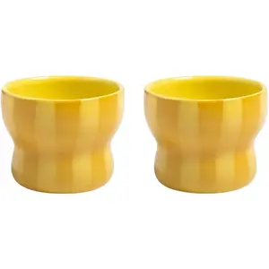 &Klevering - Tasses Circus - Set de 2 Jaune S pas cher