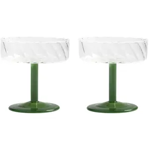 & klevering - Coupe à champagne Twirl - Vert - Verre pas cher