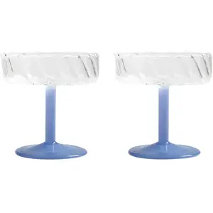 & klevering - Coupe à champagne Twirl - Bleu - Verre
