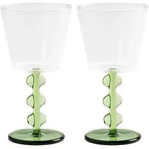 & klevering - Verre à vin Petal - Vert - Verre borosilicaté