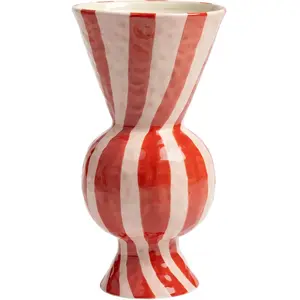 & klevering - Vase Rhombic - Rouge - Grès pas cher
