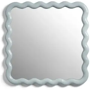Miroir carré en polyrésine bleu 59,5x59,5x3 Zigzag - &Klevering pas cher