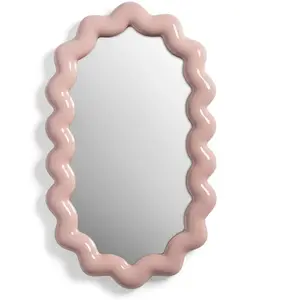 Miroir en polyrésine rose 52,5x31,5x3cm Zigzag - &Klevering pas cher