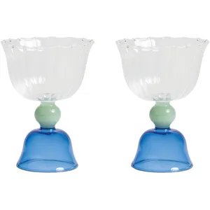 & klevering - Verre à vin Tulip - Bleu - Verre pas cher