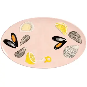 & klevering - Plat de service Marin - Rose - DolomiteVendu parmade-in-design