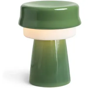 & klevering - Lampe de table Hat - Vert - Porcelaine pas cher