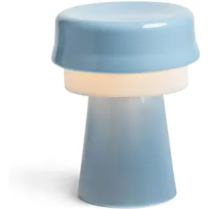 & klevering - Lampe de table Hat - Bleu - Porcelaine pas cher
