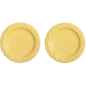 & klevering - Assiette à mignardises Mochi - Jaune - Porcelaine pas cher
