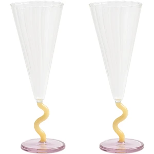 & klevering - Flûte à champagne Marin - Multicolore - Verre pas cher