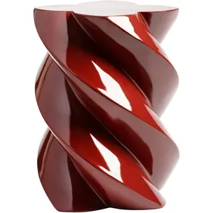 Table d'appoint en fibre de verre bordaux 29x39,5cm Guimauve - &Klevering pas cher