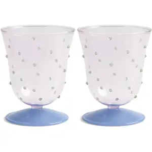 &Klevering - Verres Dot - Set de 2 Rose taille unique