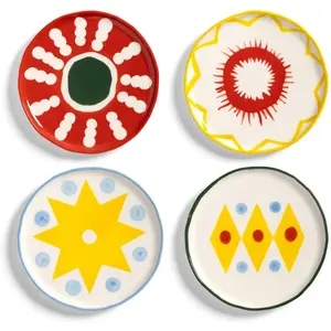 Assiettes en porcelaine Festivo - Set de 4 &Klevering Multicolore S