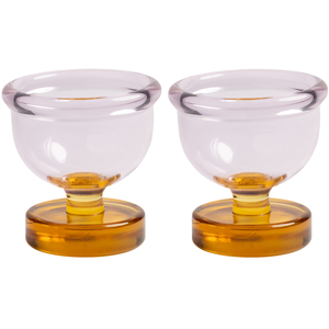 & klevering - Coquetier Cantine - Rose - Verre borosilicaté pas cher
