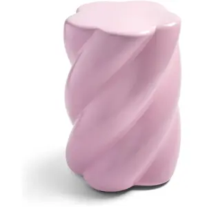 & klevering - Tabouret Marshmallow - Rose - Polyrésine pas cher