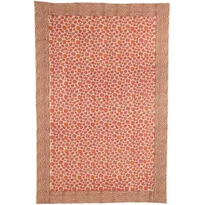 Doing Goods - Plaid Léopard rose et totebag en coton Rose 140x220 pas cher