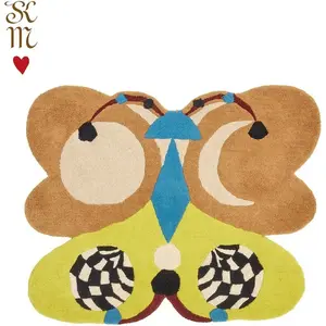 Doing Goods Tapis papillon Melody Moon citron L - 1.45.10.116.099.5 pas cher