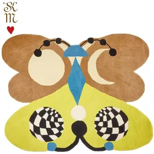 Doing Goods Tapis papillon Melody Moon citron XL - 1.45.10.117.099.6